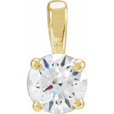 14K Yellow Gold 1/2 CT Lab-Grown Diamond Pendant