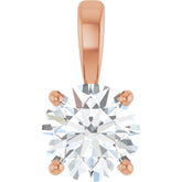 14K Rose Gold 1 CT Lab-Grown Diamond Pendant