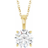 14K Yellow Gold 2 CT Lab-Grown Diamond 18" Necklace