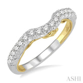 3/8 Ctw Round Diamond Wedding Band in 14K White and Yellow Gold
