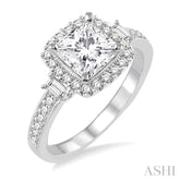 1/2 Ctw Diamond Semi-Mount Engagement Ring in 14K White Gold
