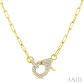 1/2 Ctw Interlock Round Cut Diamond Fashion Necklace in 14K Yellow Gold