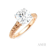 1/20 Ctw Circular Shape Round Cut Diamond Akari Wheat Shank Semi-Mount Engagement Ring in 14K Rose and White Gold