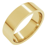 14K Yellow Gold 6 mm Lightweight Comfort-Fit Flat Band Size 10