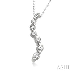 1/10 Ctw Swirl Journey Diamond Pendant in 10K White Gold with Chain 1/10 Ctw Swirl Journey Diamond Pendant in 10K White Gold with Chain