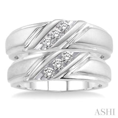1/4 ctw Round Cut Diamond Duo Set in 14K White Gold 1/4 ctw Round Cut Diamond Duo Set in 14K White Gold