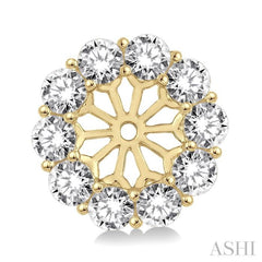 3/4 ctw Round Cut Diamond Earring Jacket in 14K Yellow Gold 3/4 ctw Round Cut Diamond Earring Jacket in 14K Yellow Gold
