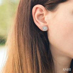 3/4 ctw Round Cut Diamond Earring Jacket in 14K Yellow Gold 3/4 ctw Round Cut Diamond Earring Jacket in 14K Yellow Gold