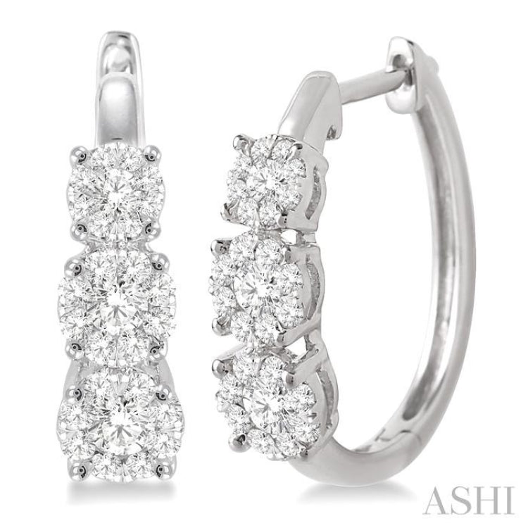 3/4 ctw Diamond Lovebright Earrings in 14K White Gold 3/4 ctw Diamond Lovebright Earrings in 14K White Gold