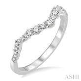 1/4 Ctw Garland Round Cut Diamond Wedding Band in 14K White Gold
