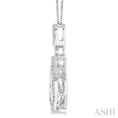 3/8 Ctw Diamond Emotion Pendant in 14K White Gold with Chain 3/8 Ctw Diamond Emotion Pendant in 14K White Gold with Chain