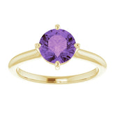 14K Yellow Natural Amethyst Ring