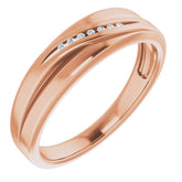 14K Rose .03 CTW Natural Diamond Band