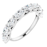 14K White 2 CTW Natural Diamond Anniversary Band