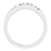 Platinum 3/4 CTW Natural Diamond Anniversary Band