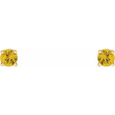 14K Yellow Gold 2.5 mm Natural Yellow Sapphire Earrings
