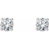 Sterling Silver 1/8 CTW Natural Diamond Cocktail-Style Earrings