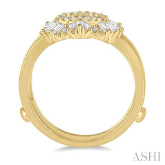 5/8 ctw Arched Baguette and Round Cut Diamond Insert Ring in 14K Yellow Gold 5/8 ctw Arched Baguette and Round Cut Diamond Insert Ring in 14K Yellow Gold
