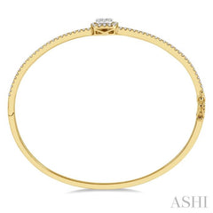 1 ctw Cushion Shape Lovebright Round Cut Diamond Stackable Bangle in 14K Yellow and White Gold 1 ctw Cushion Shape Lovebright Round Cut Diamond Stackable Bangle in 14K Yellow and White Gold