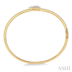 1 ctw Pear Shape Lovebright Round Cut Diamond Stackable Bangle in 14K Yellow and White Gold 1 ctw Pear Shape Lovebright Round Cut Diamond Stackable Bangle in 14K Yellow and White Gold