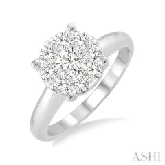 1/2 Ctw Lovebright Round Cut Diamond Ring in 14K White Gold 1/2 Ctw Lovebright Round Cut Diamond Ring in 14K White Gold