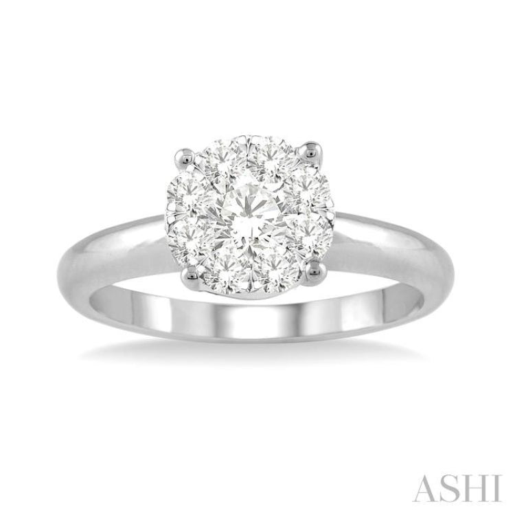 1/8 Ctw Lovebright Round Cut Diamond Ring in 14K White Gold 1/8 Ctw Lovebright Round Cut Diamond Ring in 14K White Gold