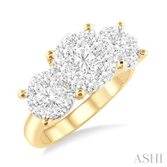 1 1/2 ctw Lovebright Round Cut Diamond Ring in 14K Yellow and White Gold 1 1/2 ctw Lovebright Round Cut Diamond Ring in 14K Yellow and White Gold