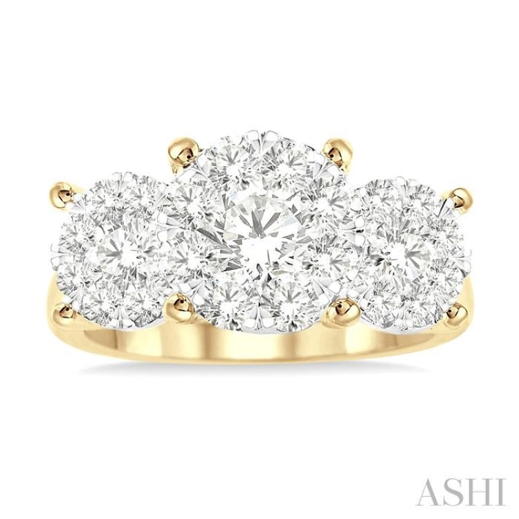 1 1/2 ctw Lovebright Round Cut Diamond Ring in 14K Yellow and White Gold 1 1/2 ctw Lovebright Round Cut Diamond Ring in 14K Yellow and White Gold