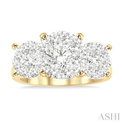 1 1/2 ctw Lovebright Round Cut Diamond Ring in 14K Yellow and White Gold 1 1/2 ctw Lovebright Round Cut Diamond Ring in 14K Yellow and White Gold