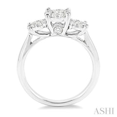 1 ctw Triple Circle Round Cut Lovebright Diamond Ring in 14K White Gold 1 ctw Triple Circle Round Cut Lovebright Diamond Ring in 14K White Gold