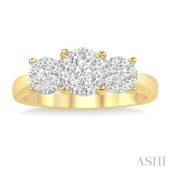 1 ctw Lovebright Round Cut Diamond Ring in 14K Yellow and White Gold 1 ctw Lovebright Round Cut Diamond Ring in 14K Yellow and White Gold