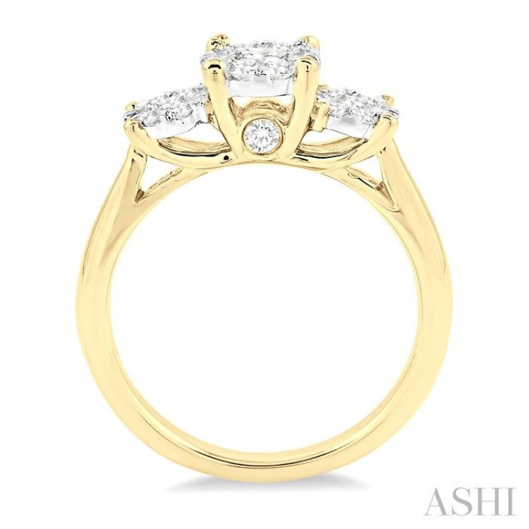 1 ctw Lovebright Round Cut Diamond Ring in 14K Yellow and White Gold 1 ctw Lovebright Round Cut Diamond Ring in 14K Yellow and White Gold