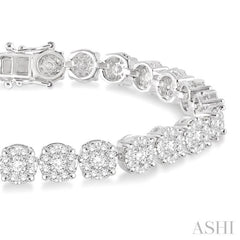 7 Ctw Round Cut Diamond Lovebright Tennis Bracelet in 14K White Gold 7 Ctw Round Cut Diamond Lovebright Tennis Bracelet in 14K White Gold