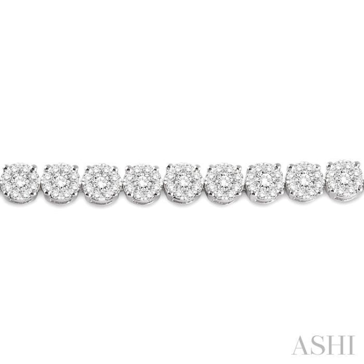 7 Ctw Round Cut Diamond Lovebright Tennis Bracelet in 14K White Gold 7 Ctw Round Cut Diamond Lovebright Tennis Bracelet in 14K White Gold