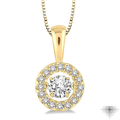 1/3 Ctw Diamond Emotion Pendant in 14K Yellow Gold with Chain 1/3 Ctw Diamond Emotion Pendant in 14K Yellow Gold with Chain