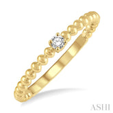 1/20 Ctw Ball Bead Shank Round Cut Bead Bijoux Diamond Petite Promise Ring in 10K Yellow Gold