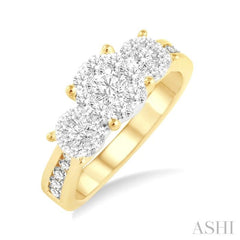 3/4 ctw Lovebright Round Cut Diamond Ring in 14K Yellow and White Gold 3/4 ctw Lovebright Round Cut Diamond Ring in 14K Yellow and White Gold