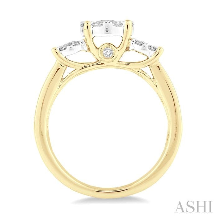 3/4 ctw Lovebright Round Cut Diamond Ring in 14K Yellow and White Gold 3/4 ctw Lovebright Round Cut Diamond Ring in 14K Yellow and White Gold
