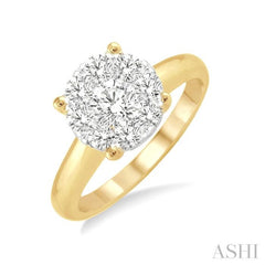1/3 Ctw Lovebright Round Cut Diamond Ring in 14K Yellow and White Gold 1/3 Ctw Lovebright Round Cut Diamond Ring in 14K Yellow and White Gold
