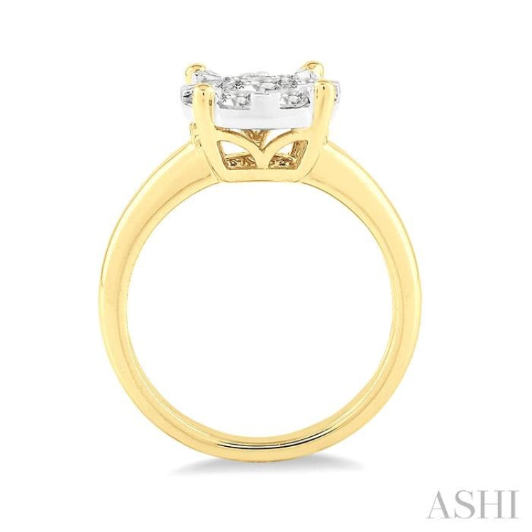1/3 Ctw Lovebright Round Cut Diamond Ring in 14K Yellow and White Gold 1/3 Ctw Lovebright Round Cut Diamond Ring in 14K Yellow and White Gold
