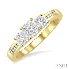 1/3 Ctw Lovebright Round Cut Diamond Ring in 14K Yellow and White Gold 1/3 Ctw Lovebright Round Cut Diamond Ring in 14K Yellow and White Gold