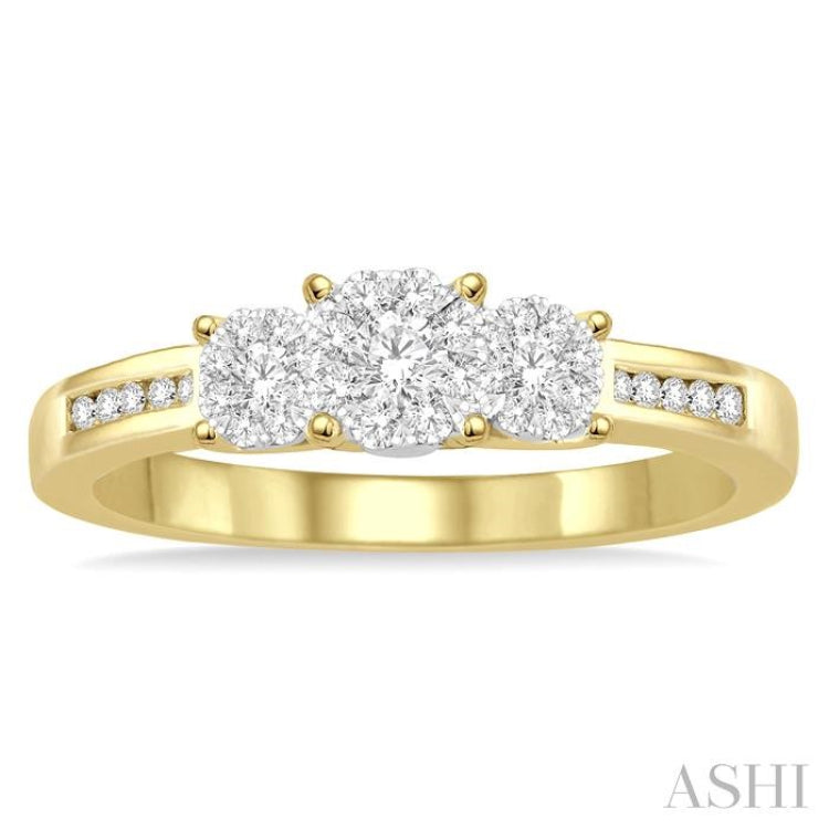 1/3 Ctw Lovebright Round Cut Diamond Ring in 14K Yellow and White Gold 1/3 Ctw Lovebright Round Cut Diamond Ring in 14K Yellow and White Gold