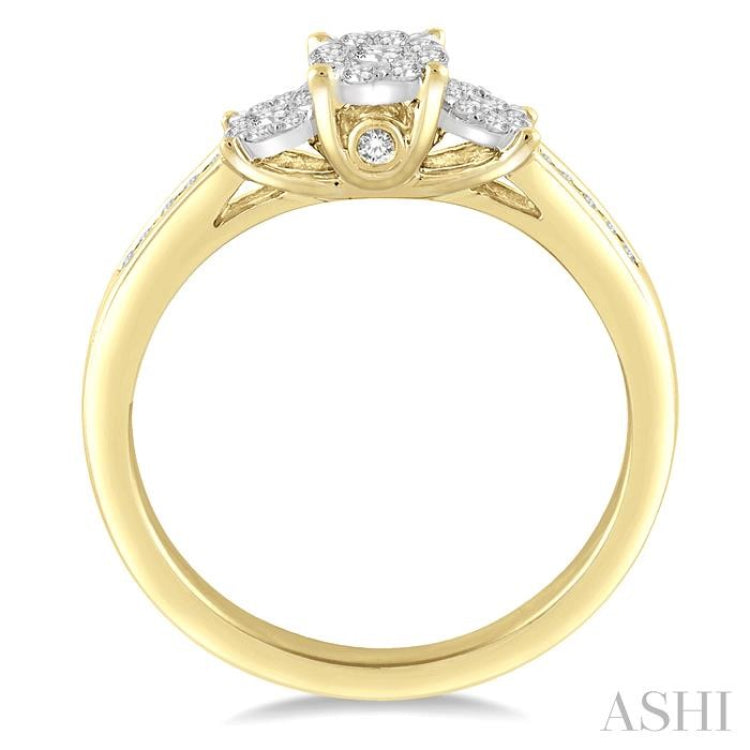 1/3 Ctw Lovebright Round Cut Diamond Ring in 14K Yellow and White Gold 1/3 Ctw Lovebright Round Cut Diamond Ring in 14K Yellow and White Gold