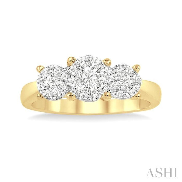 1/2 ctw Lovebright Round Cut Diamond Ring in 14K Yellow and White Gold 1/2 ctw Lovebright Round Cut Diamond Ring in 14K Yellow and White Gold