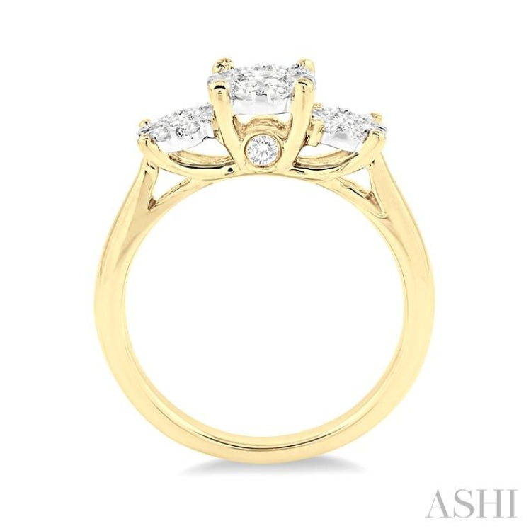 1/2 ctw Lovebright Round Cut Diamond Ring in 14K Yellow and White Gold 1/2 ctw Lovebright Round Cut Diamond Ring in 14K Yellow and White Gold