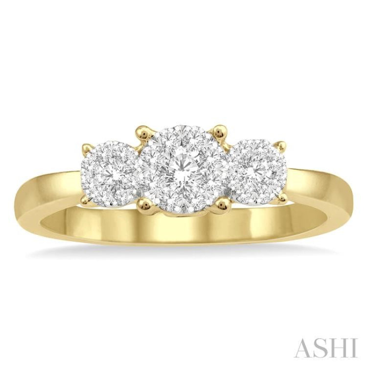 1/3 ctw Lovebright Round Cut Diamond Ring in 14K Yellow and White Gold 1/3 ctw Lovebright Round Cut Diamond Ring in 14K Yellow and White Gold