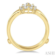 3/8 ctw Baguette and Round Cut Diamond Insert Ring in 14K Yellow Gold 3/8 ctw Baguette and Round Cut Diamond Insert Ring in 14K Yellow Gold