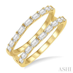 3/4 ctw Baguette Diamond Insert Ring in 14K Yellow Gold 3/4 ctw Baguette Diamond Insert Ring in 14K Yellow Gold