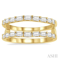 3/4 ctw Baguette Diamond Insert Ring in 14K Yellow Gold 3/4 ctw Baguette Diamond Insert Ring in 14K Yellow Gold