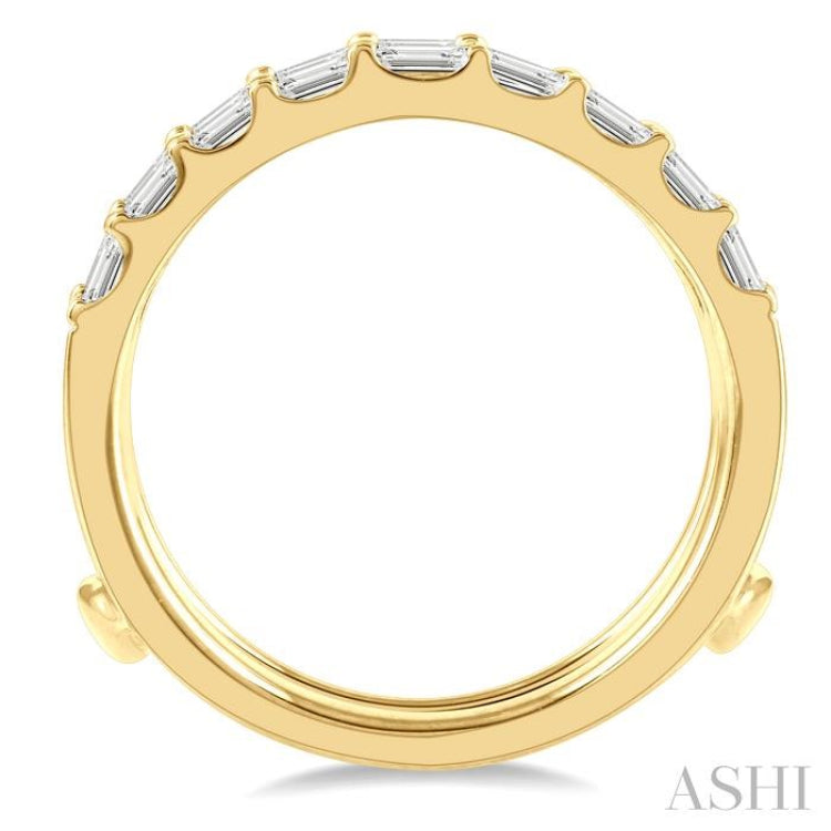 3/4 ctw Baguette Diamond Insert Ring in 14K Yellow Gold 3/4 ctw Baguette Diamond Insert Ring in 14K Yellow Gold
